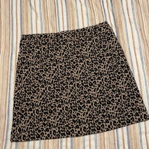 LOFT Leopard Mini Skirt
